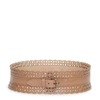 ALAÏA Laser cut dark nude leather belt