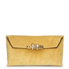 ALEXANDER MCQUEEN Four Ring soft suede pouch