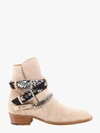 Amiri Bandana Buckle Ankle Boots In Brown