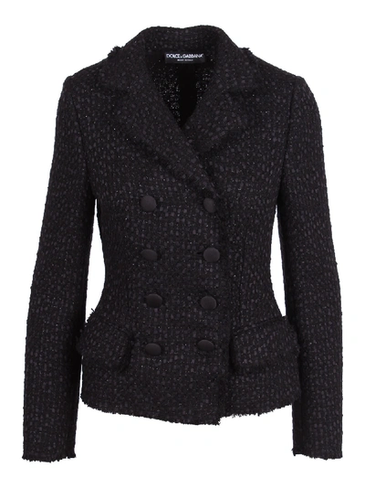 Dolce & Gabbana Wool Jacket In Black