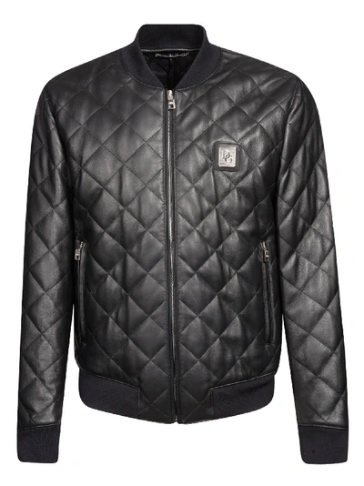 Dolce & Gabbana Quilted Bomber In Black