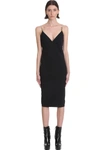 RICK OWENS MAILLOT DRESS DRESS IN BLACK COTTON,11511290