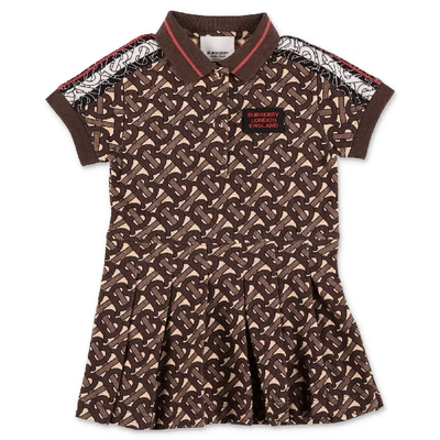 Burberry Babies' Kayleigh Brown Dress In Marrone