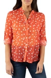 Kut From The Kloth Jasmine Top In Random Dot-orange