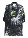 VALENTINO JUNGLE MURAL SHORT SLEEVE SHIRT JUNGLE BLACK,UV3AAB606EQ