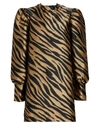 ANDAMANE Elisa Zebra Stripe Mini Dress,060054553983