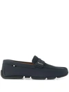 Bally Woven Mesh Driving Shoes In Blue