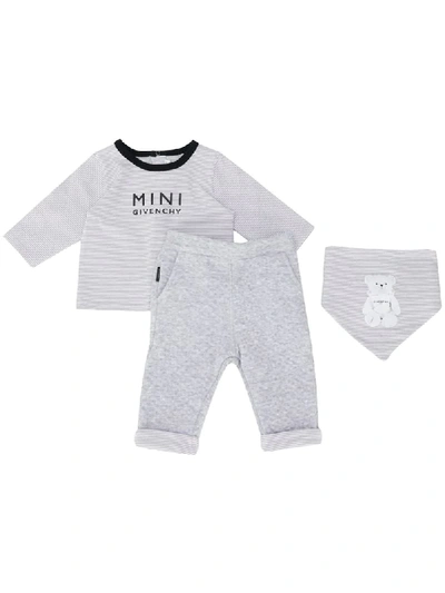 Givenchy Babies' Logo Two-piece Set In Brown