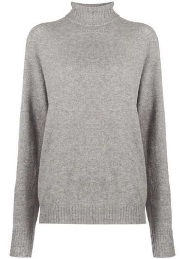 Ma'ry'ya Oversize Roll Neck Jumper In Grey