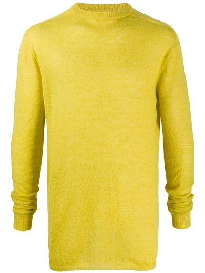 Rick Owens Long-sleeve Jumper In Yellow