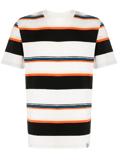 Carhartt Stripe Pattern T-shirt In White