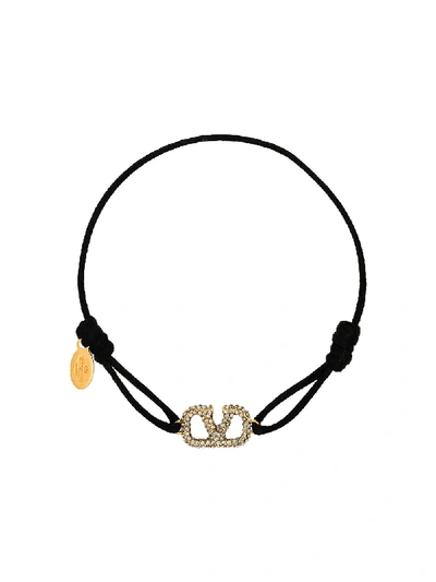 Valentino Garavani Vlogo Signature Bracelet In Black