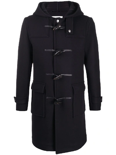 Mackintosh Weir Toggle-fastening Duffle Hooded Coat In Schwarz
