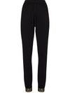Versace Drawstring Waist Track Pants In Black
