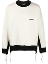 AMBUSH LOGO PRINT TWO-TONE SWEATSHIRT