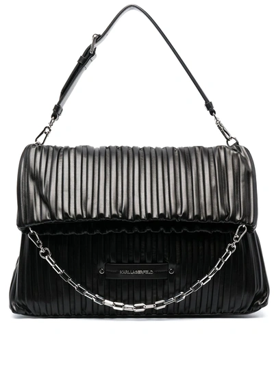 Karl Lagerfeld K/kushion Pleated Tote Bag In Black