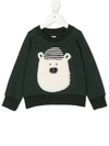 Wauw Capow Hello Teddy Sweatshirt In Green