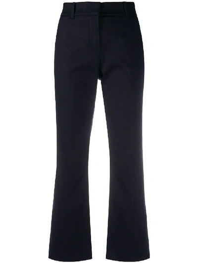 Department 5 Jet Cropped Flared Trousers In Blue
