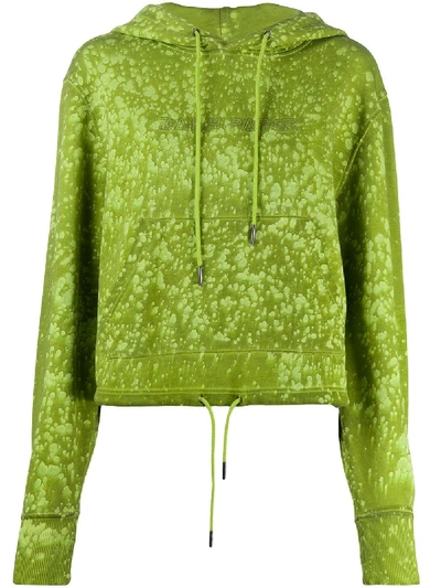 Daily Paper Acid-wash Hooded Sweatshirt In Green