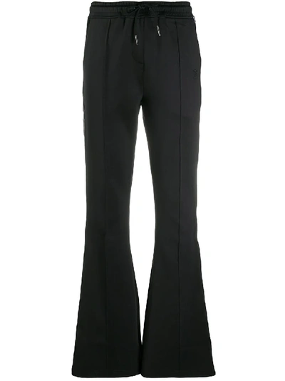 Daily Paper Stripe-side Flared Track Trousers In Black
