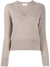 ALLUDE V-NECK CASHMERE JUMPER