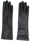 SAINT LAURENT LOGO-DEBOSSED 5-FINGER GLOVES