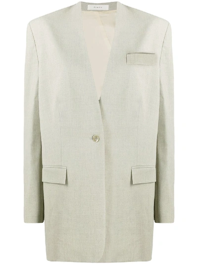 Aeron Oversized Single-breasted Blazer In Grey