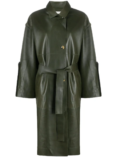 Aeron Oversized Trench Coat In Green