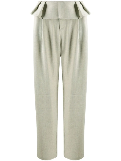 Aeron Peplum Waist Trousers In Grey