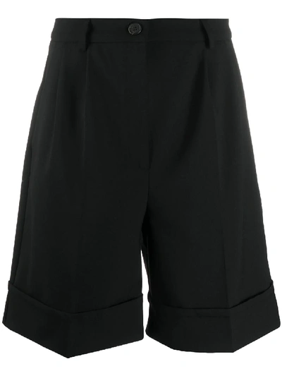 Semicouture High-waisted Tailored Shorts In Black