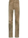 GOLDEN GOOSE SUEDE STRAIGHT-LEG TROUSERS
