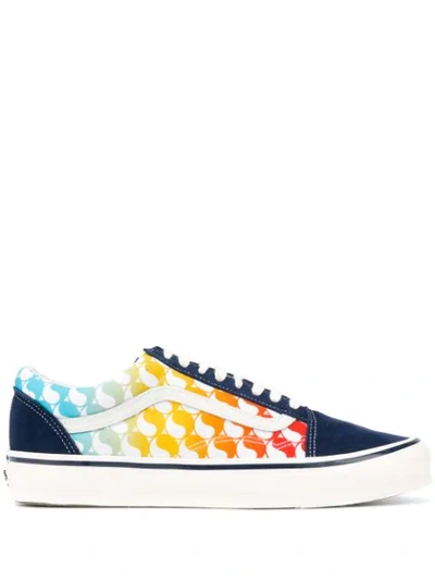 Vans Rainbow-print Low-top Sneakers In Blue
