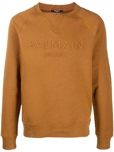 Balmain Logo-lettering Sweatshirt In Black