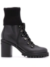 LE SILLA BLOCK HEEL ANKLE BIKER BOOTS