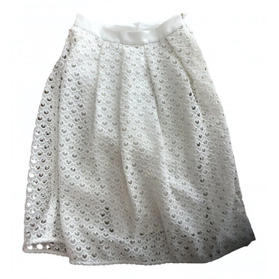 Pre-owned Claudie Pierlot White Cotton Skirt