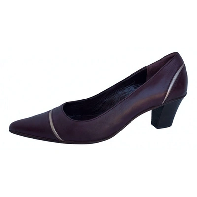 Pre-owned Furla Leather Heels In Purple