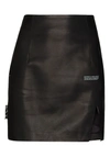 OFF-WHITE OFF-WHITE WOMEN'S BLACK LEATHER SKIRT,OWJC005E20LEA0011000 42