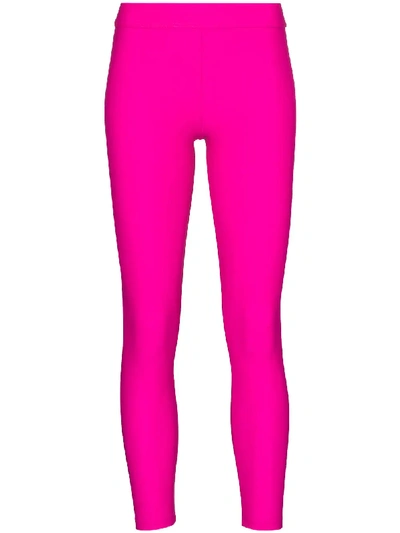 Palm Angels Logo Sports Leggings In Pink