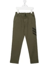 Zadig & Voltaire Teen Theo Chevron-print Trousers In Green