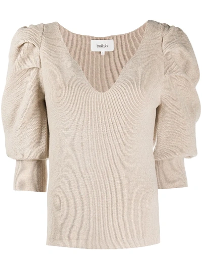 Ba&sh Harris Fitted Jumper In Neutrals