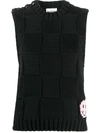 GANNI SMILEY-INTARSIA KNITTED VEST TOP