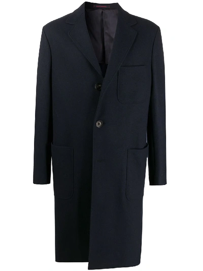 The Gigi Single-breasted Coat In Blue