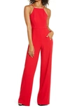 Black Halo Joaquin Sleeveless Wide-leg Jumpsuit In Wildfire