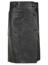 Stella Mccartney Leather Skirt In Black