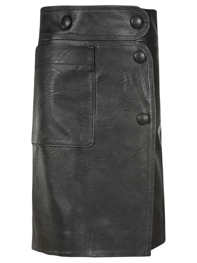 Stella Mccartney Leather Skirt In Black