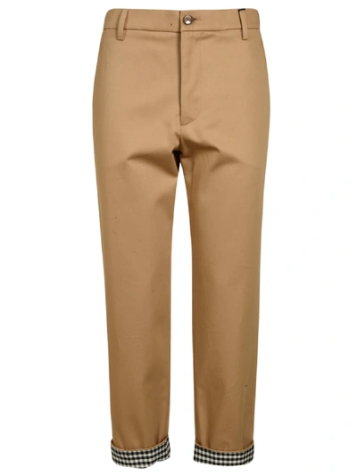 Barena Venezia Elasticated Straight-leg Trousers In Brown