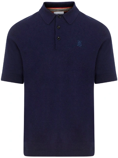 Burberry Polo Shirt In Blue