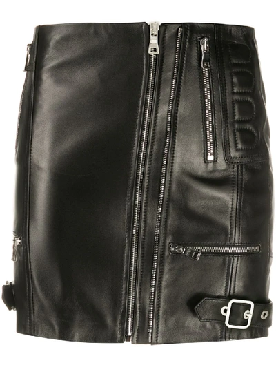 Manokhi Neisy Leather Mini Skirt In Black