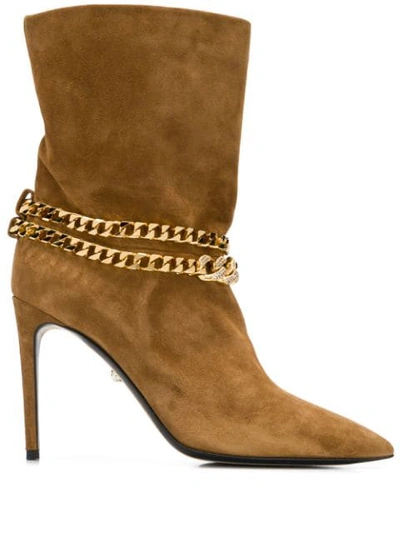 Alevì Aida 090 High Heels Ankle Boots In Leather Colour Suede