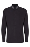 FENDI EMBROIDERED LOGO TAPE BUTTON-UP SHIRT,FS0896-AC2N